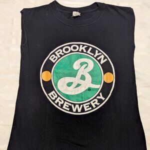 VINTAGE Brooklyn Brewery Customized Fitted Sleeveless T-shirt